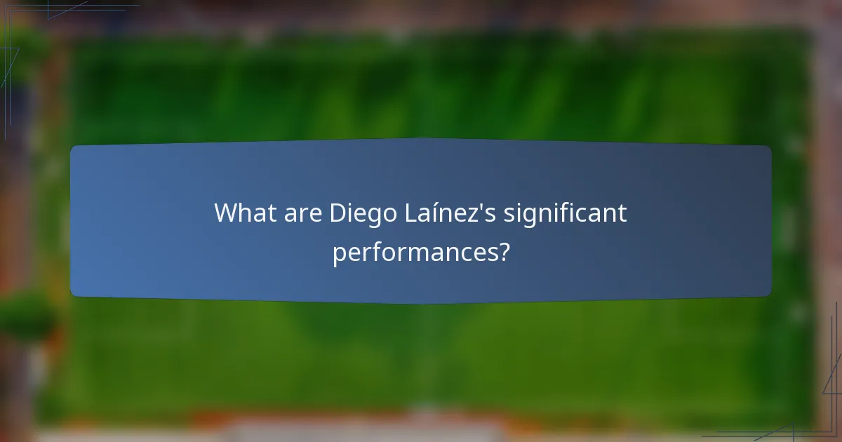 What are Diego Laínez's significant performances?